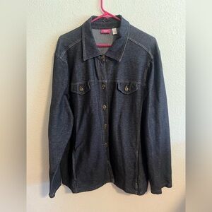 Cappagallo Faux Blue Jean Jacket Size 3X